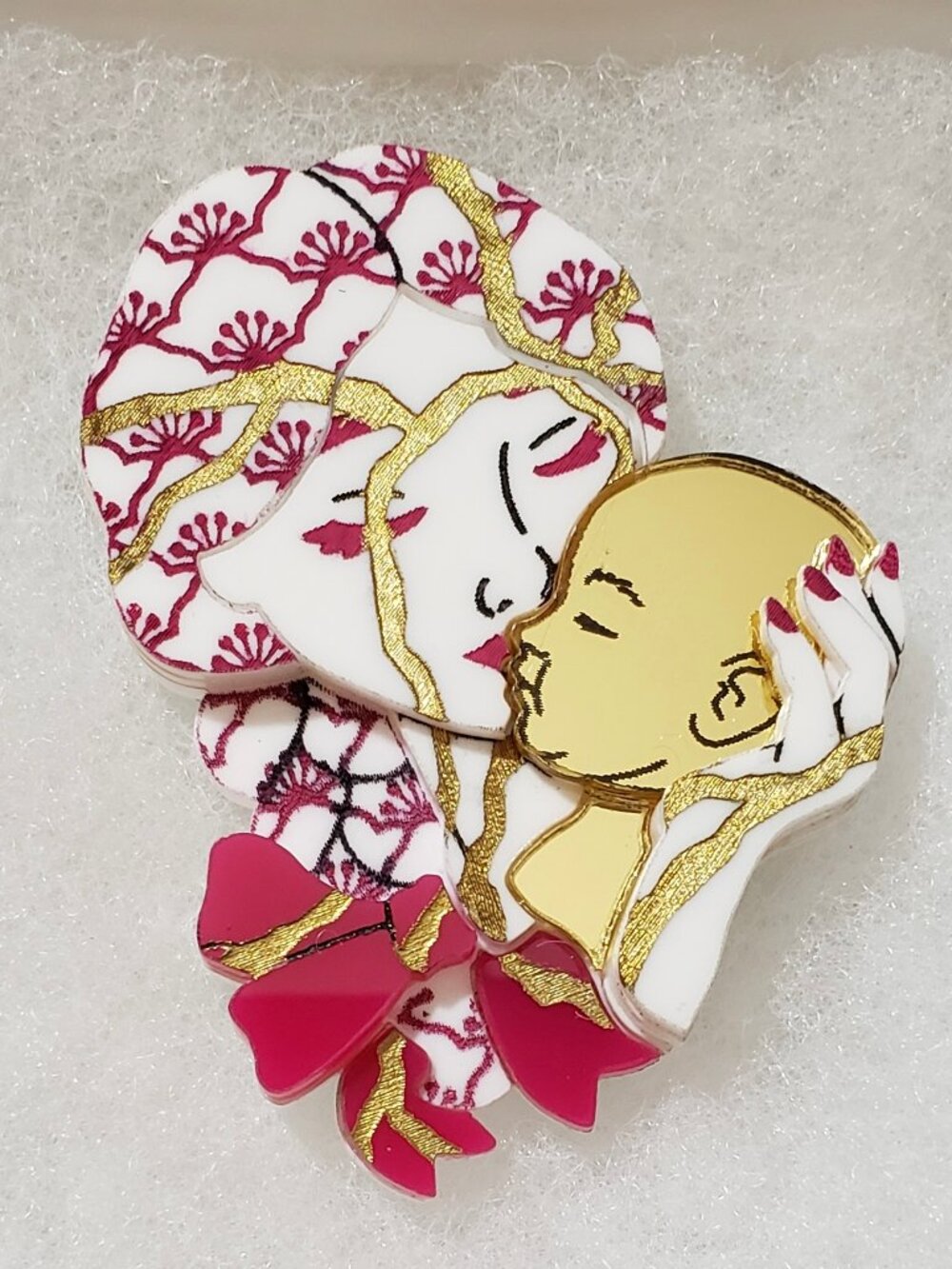 Frankie Pegotty Kintsugi Mama Brooch. Mosaic mother.